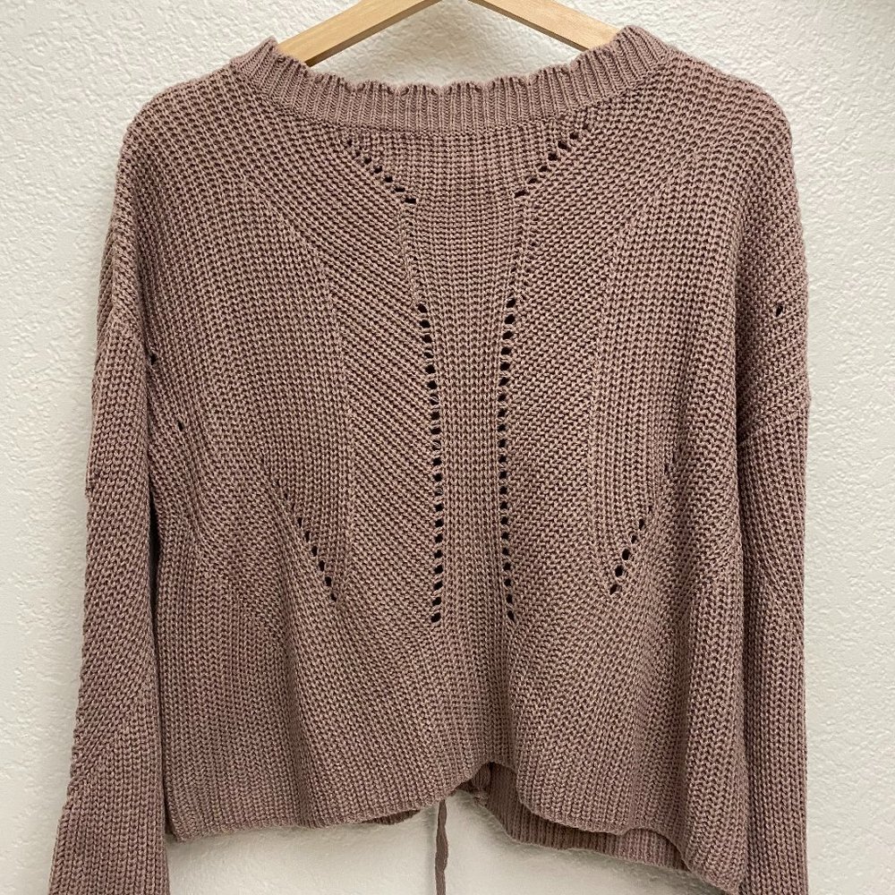 Mauve Tied Sweater